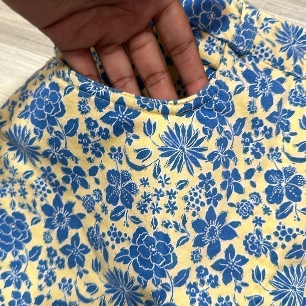 TALBOTS Women’s Yellow/Blue Floral Shorts Size 6 NC0045 - Picture 3 of 6